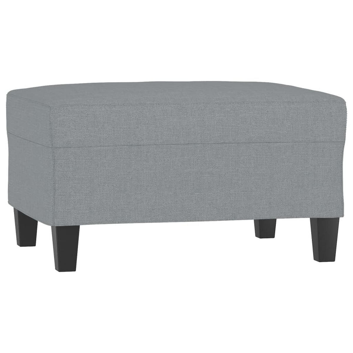 SOFAGARNITUR 4-TLG. Mit Kissen Hellgrau Stoff - Grau, Textil (50/41/60cm) - vidaXL