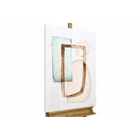 ACRYLBILD HANDGEMALT 60/90 cm - Pink/Grün, Holz/Textil (60/90cm) - KUNSTLOFT