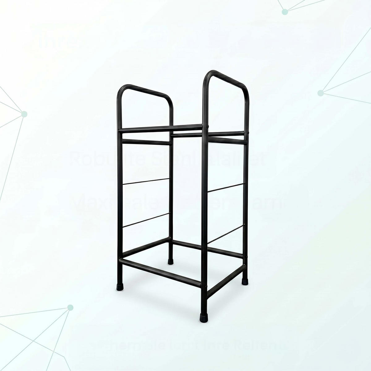 REGÁL na pneu - černá, kov (53/106/46cm) - Relaxdays