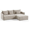 ECKSOFA Leno L - Beige, Holz/Textil (260/180cm) - Sofnet