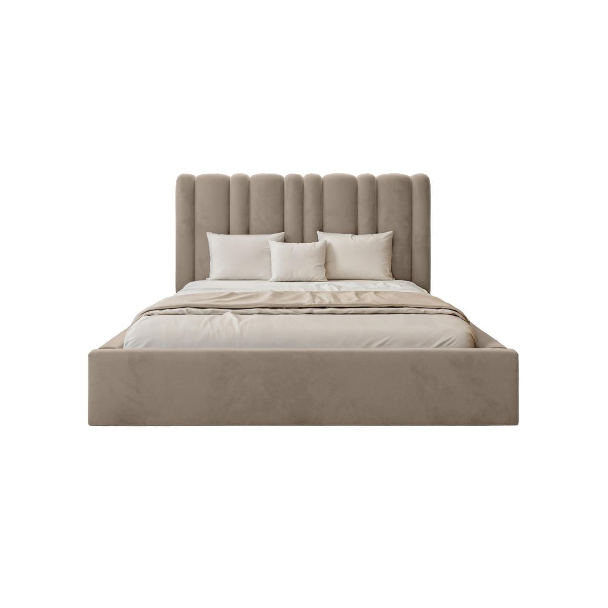 POLSTERBETT Vibo 140x200 cm, Beige - Beige, Textil (140/200cm) - Fedve