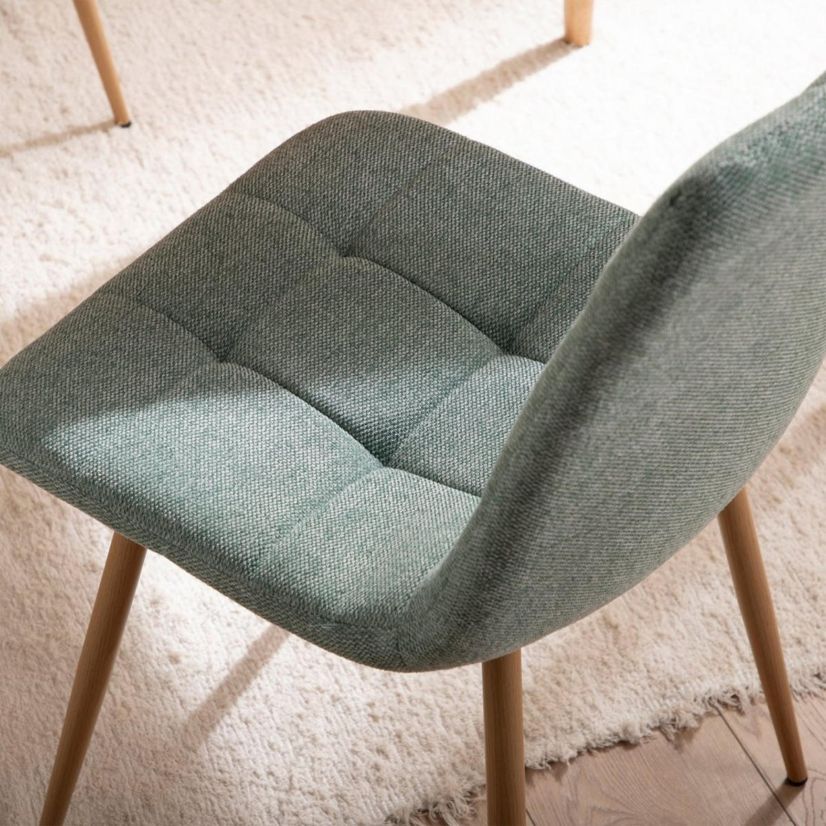 ESSZIMMERSTUHL Ailan Grün 43 cm x 88 cm - Grün, Textil (43/88/56cm) - Klast Home