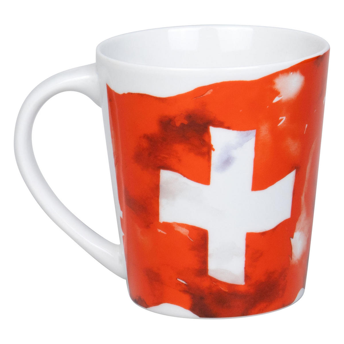 KAFFEEBECHER Flagge Schweiz - Naturfarben, Keramik (0.38L) - Könitz