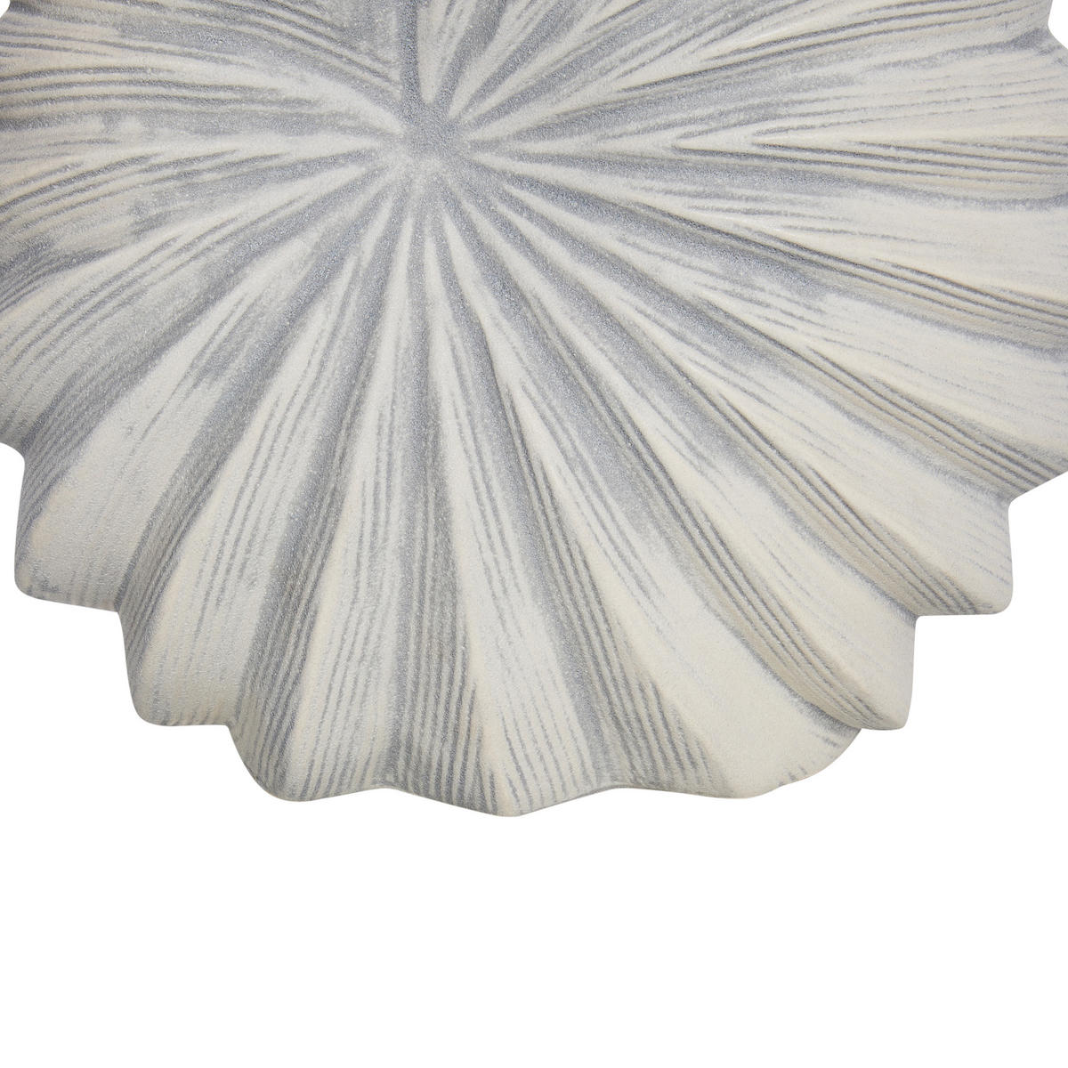 BLUMENVASE Steinzeug weiß Scup - Weiß, Keramik (28cm) - Beliani