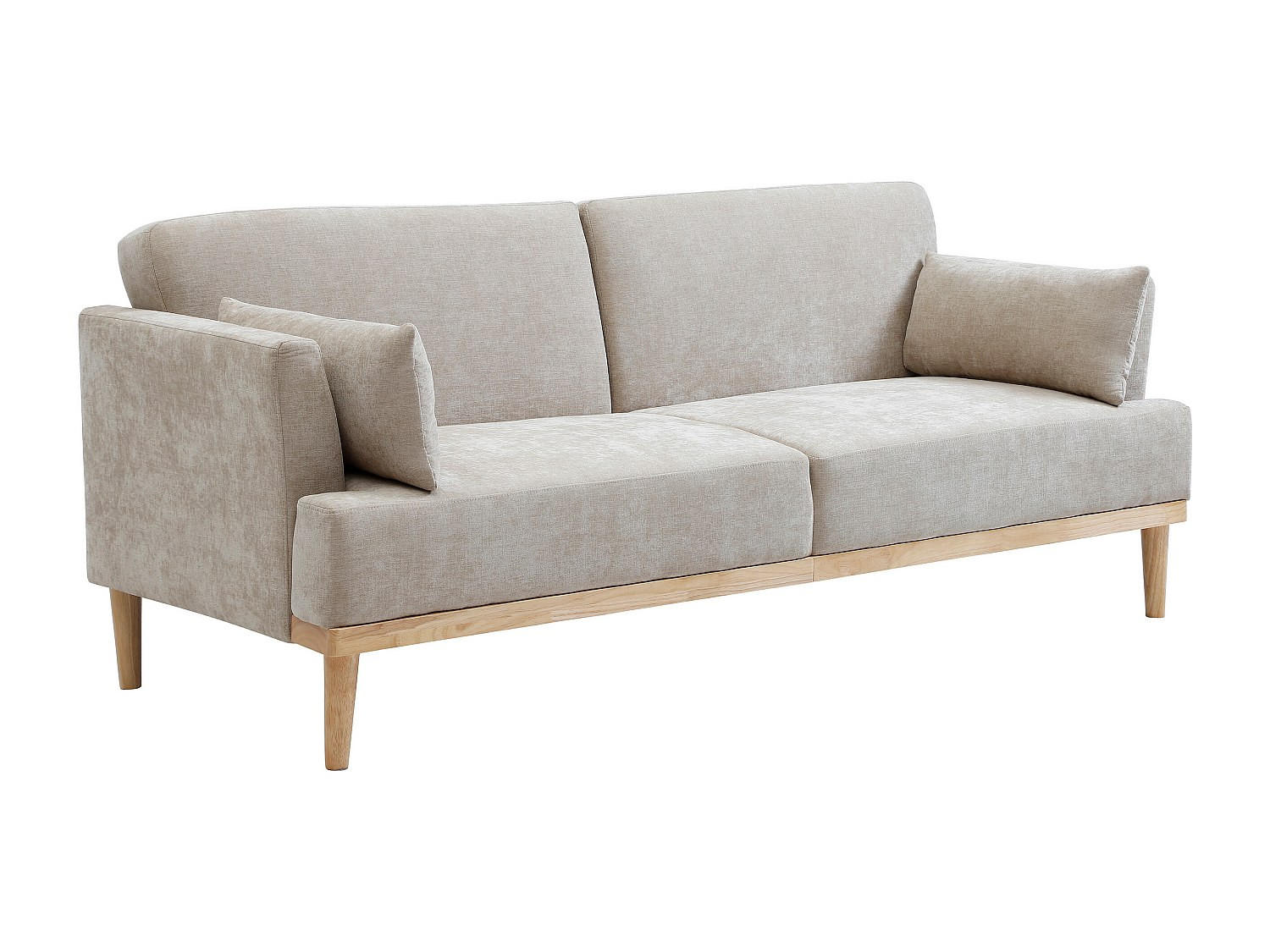 SOFA 3‑Sitzer mit Clic‑Clac-Funktion – Stoff – Beige – AMBRILO - Beige, Textil (213/88/85cm) - Vente-Unique