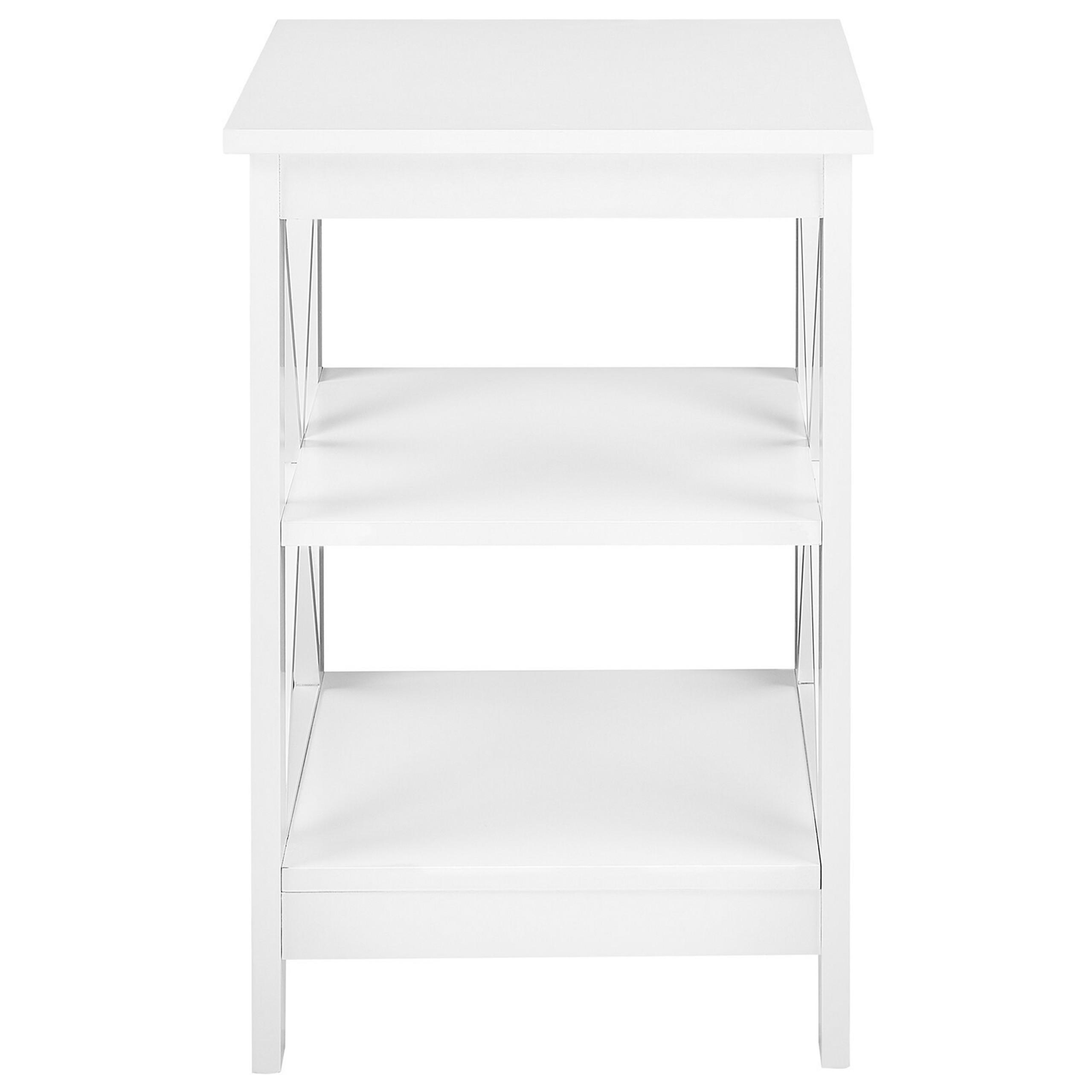 BEISTELLTISCH weiß quadratisch 40/40 cm Foster - Weiß, Holzwerkstoff (40/40/60cm) - Beliani