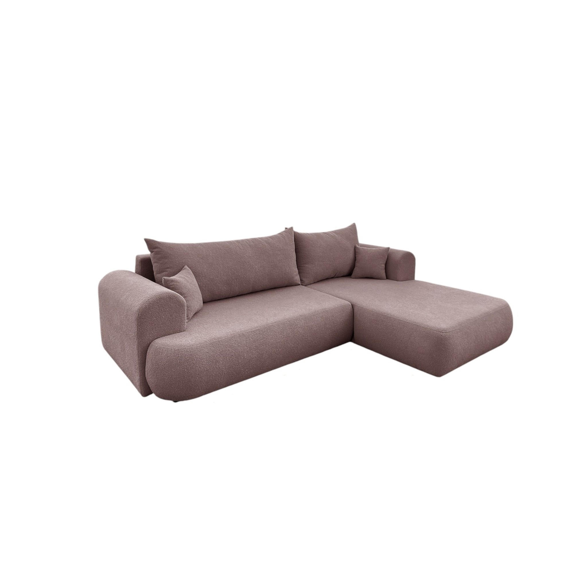 ECKSOFA Anike In Now Or Never - Altrosa, Holzwerkstoff/Textil (260/173cm) - Fun Möbel