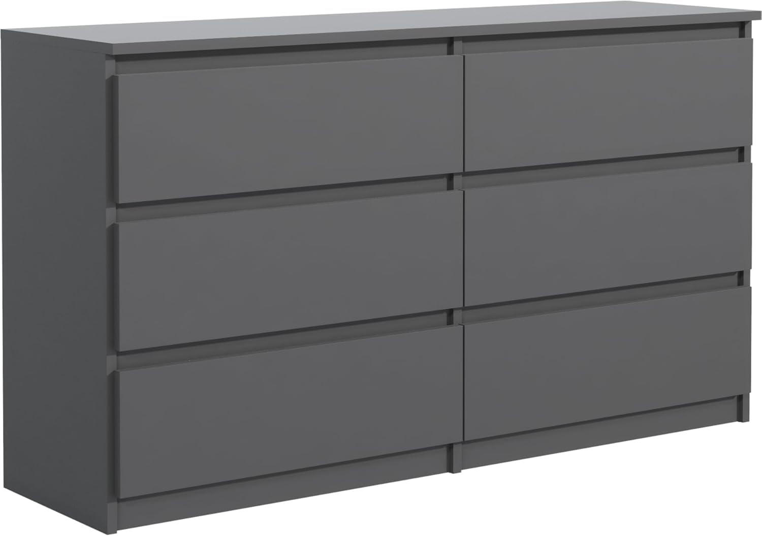 KOMMODE 120 Anthracite 120x78,5x39 cm - Anthrazit, Holzwerkstoff (120/78.5/39cm) - Mobelsta