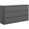 KOMMODE 120 Anthracite 120x78,5x39 cm - Anthrazit, Holzwerkstoff (120/78.5/39cm) - Mobelsta