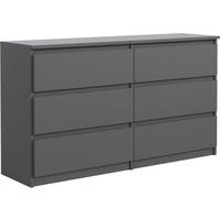 KOMMODE 120 Anthracite 120x78,5x39 cm - Anthrazit, Holzwerkstoff (120/78.5/39cm) - Mobelsta