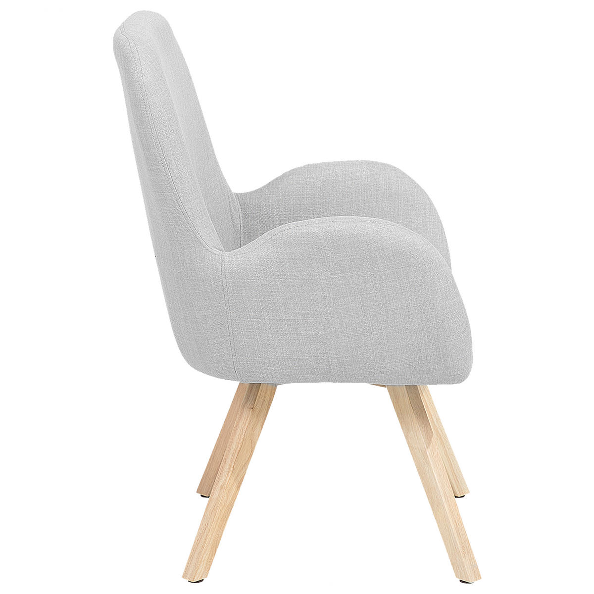 SESSEL Polsterbezug Grau Bjarn - Grau, Holz/Textil (60/90/55cm) - Beliani