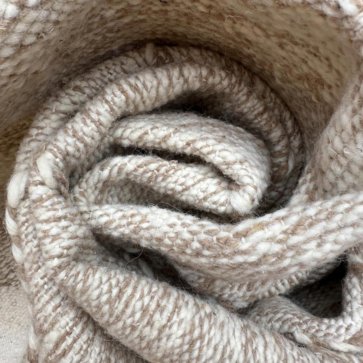 BERBERTEPPICH Kelim Marokko Wolle 200x 300 cm - Beige, Naturmaterialien (200/300cm) - AFK Living