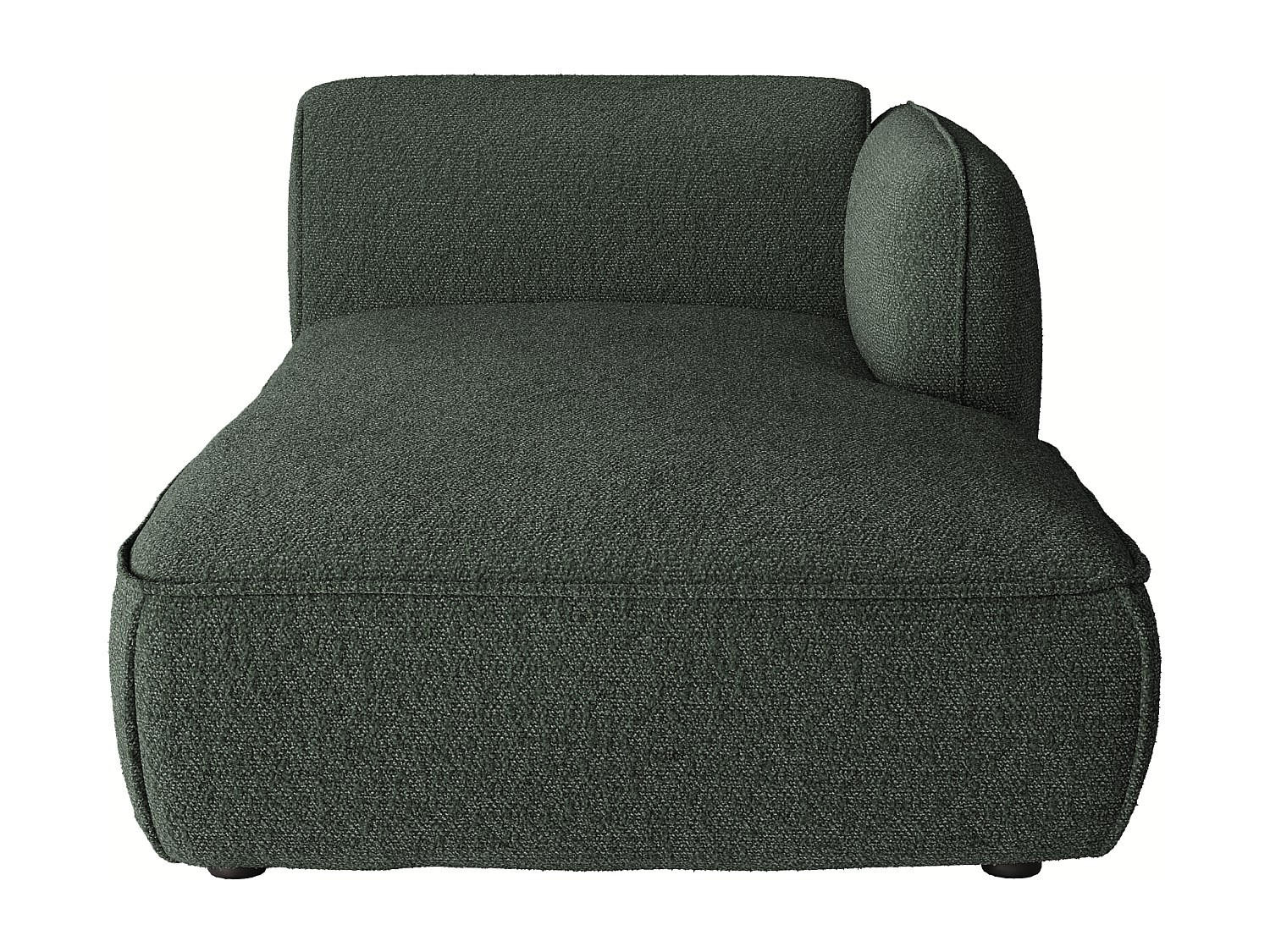 RECAMIERE ohne Schlaffunktion - 1 Person - stoff - grün Camilio - Grün, Textil (107/74/165cm) - Vente-Unique