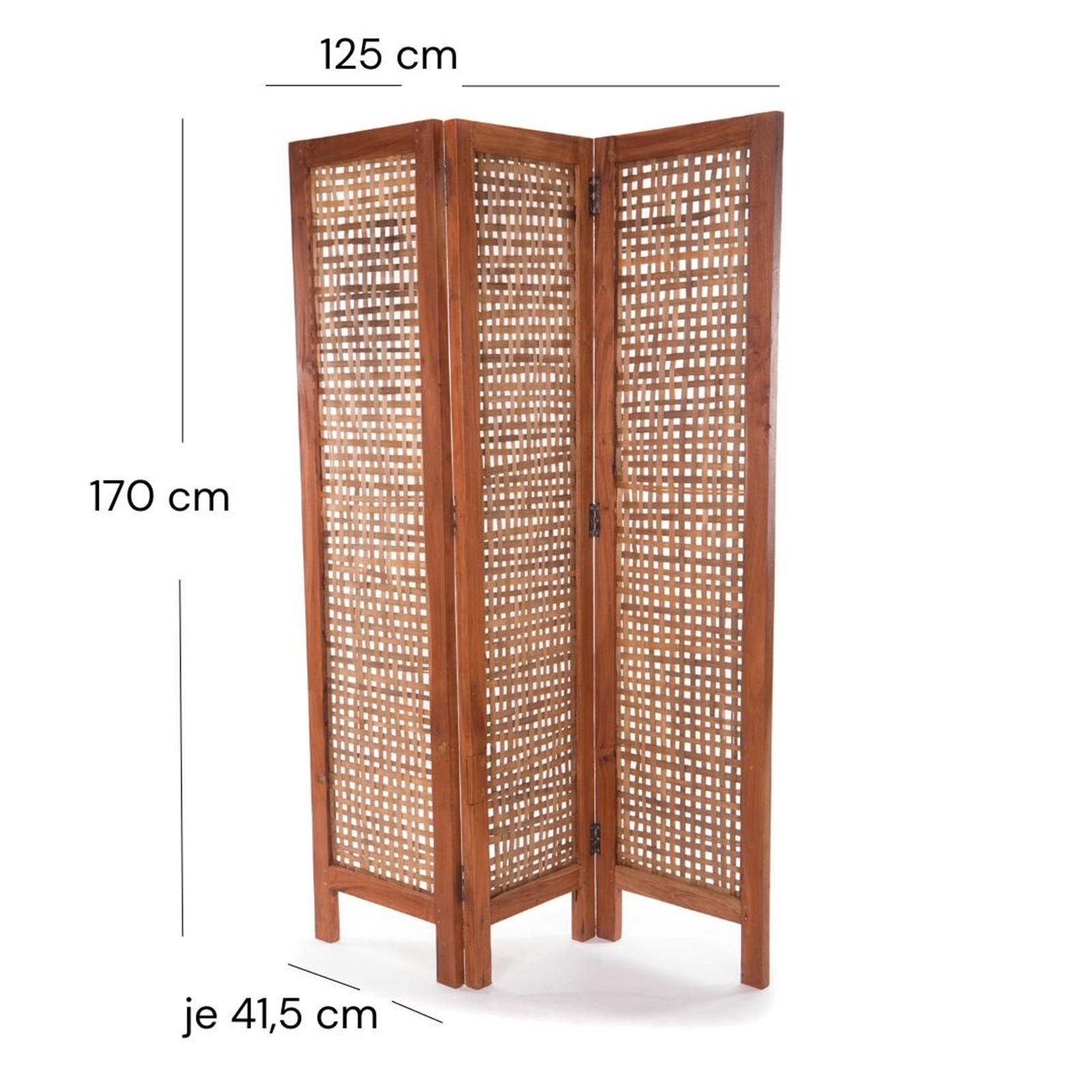 RAUMTEILER Mumbai Mahagoni Holz naturfarben - Braun, Holz (125/170/3cm) - DESIGN DELIGHTS