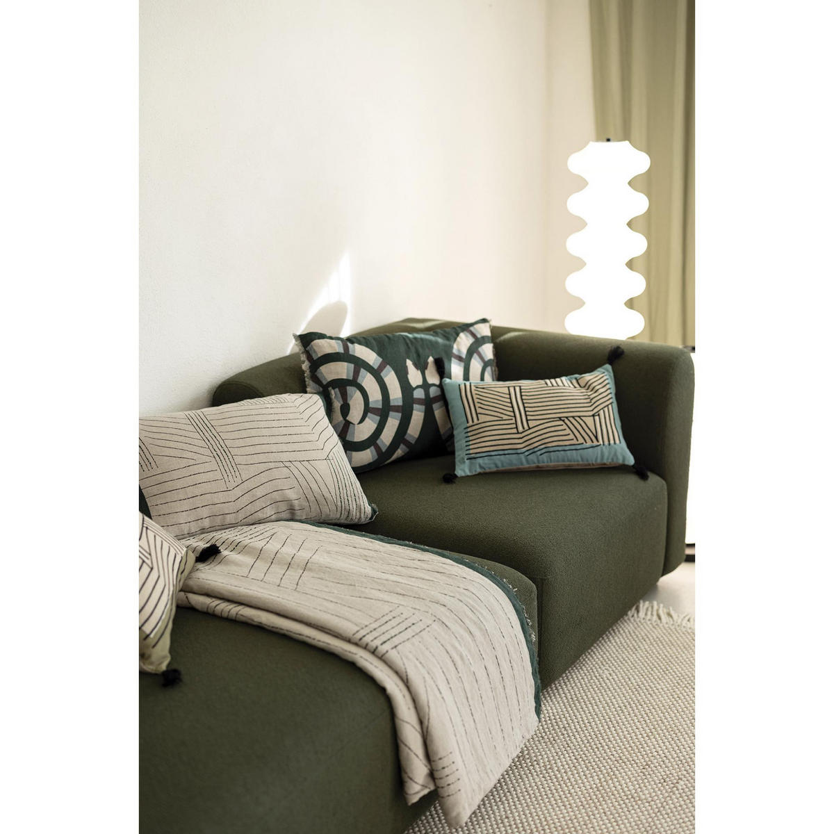 TAGESDECKE Zeff Kori abgrund 85 x 200 cm - Blau, Textil (85/200cm) - Vivaraise