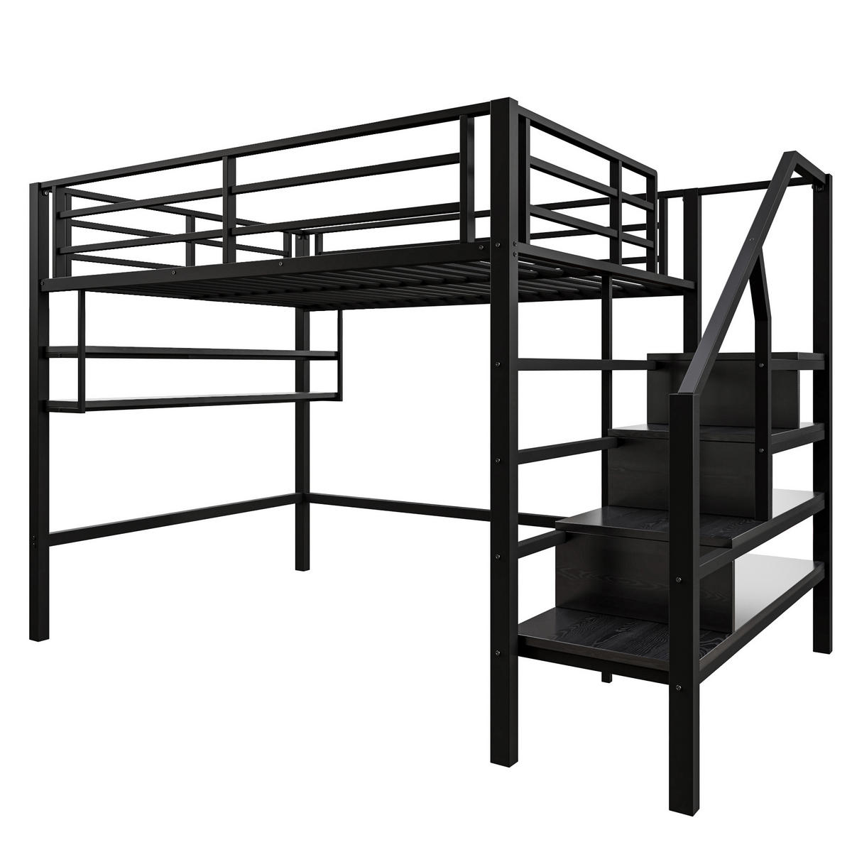 HOCHBETT 140/200 cm Schwarz - Schwarz, Metall - Raumix