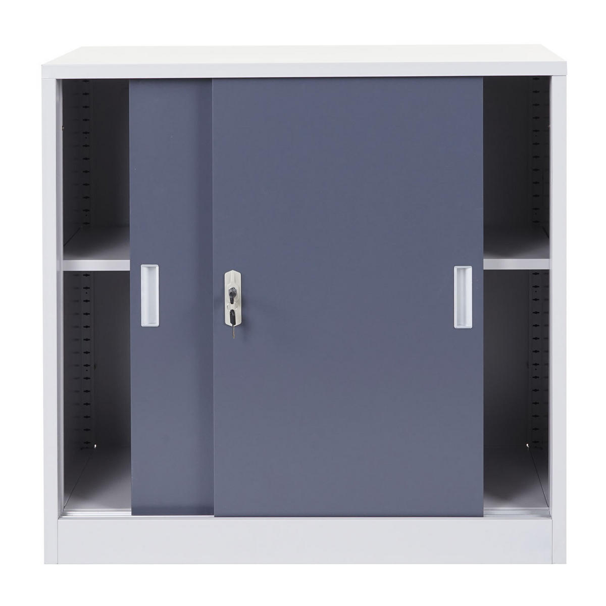 AKTENSCHRANK Grau - Grau, Metall (90/90/45cm) - MCW