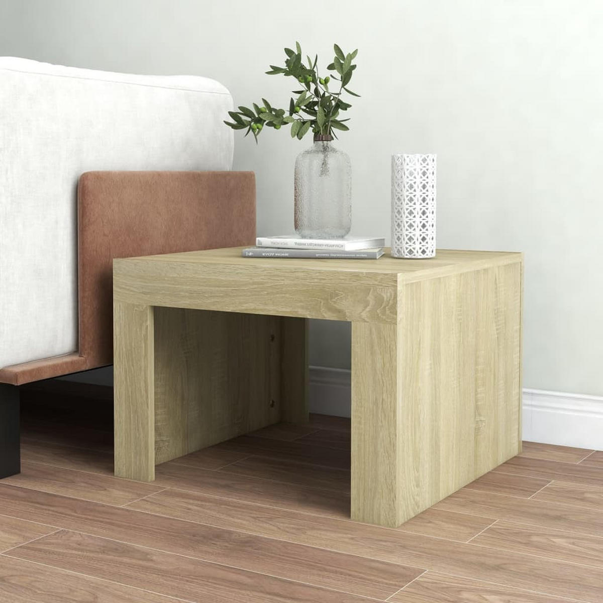 COUCHTISCH Sonoma-Eiche 50x50x35 cm Holzwerkstoff - Braun, Holzwerkstoff (50/50/35cm) - furnicato