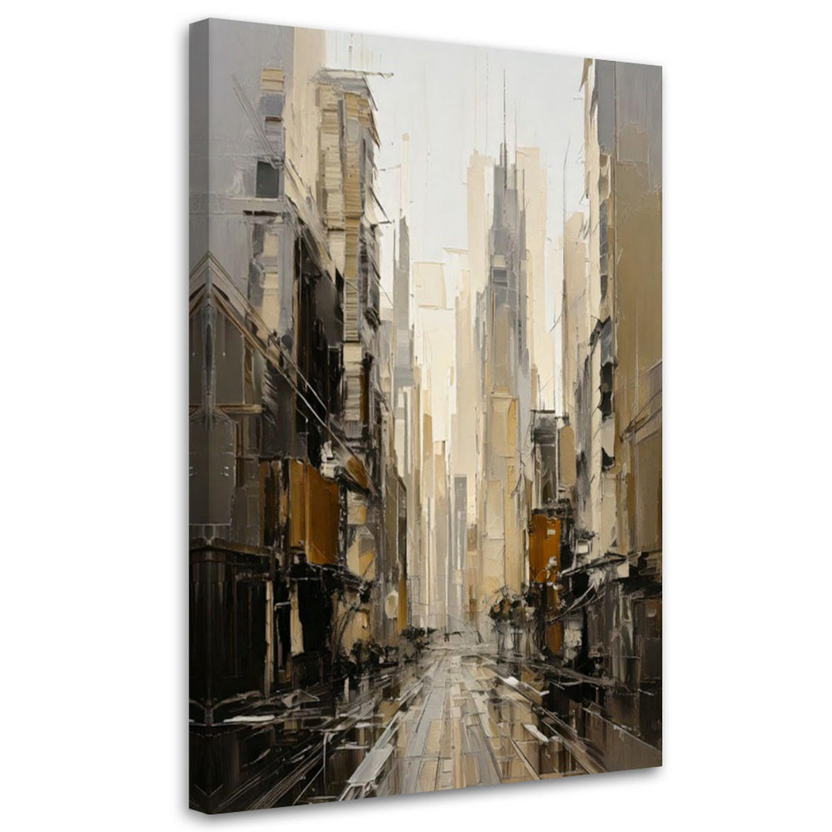 LEINWANDBILD Abstraktion 70x100cm - Beige, Textil (70/100cm) - Feeby