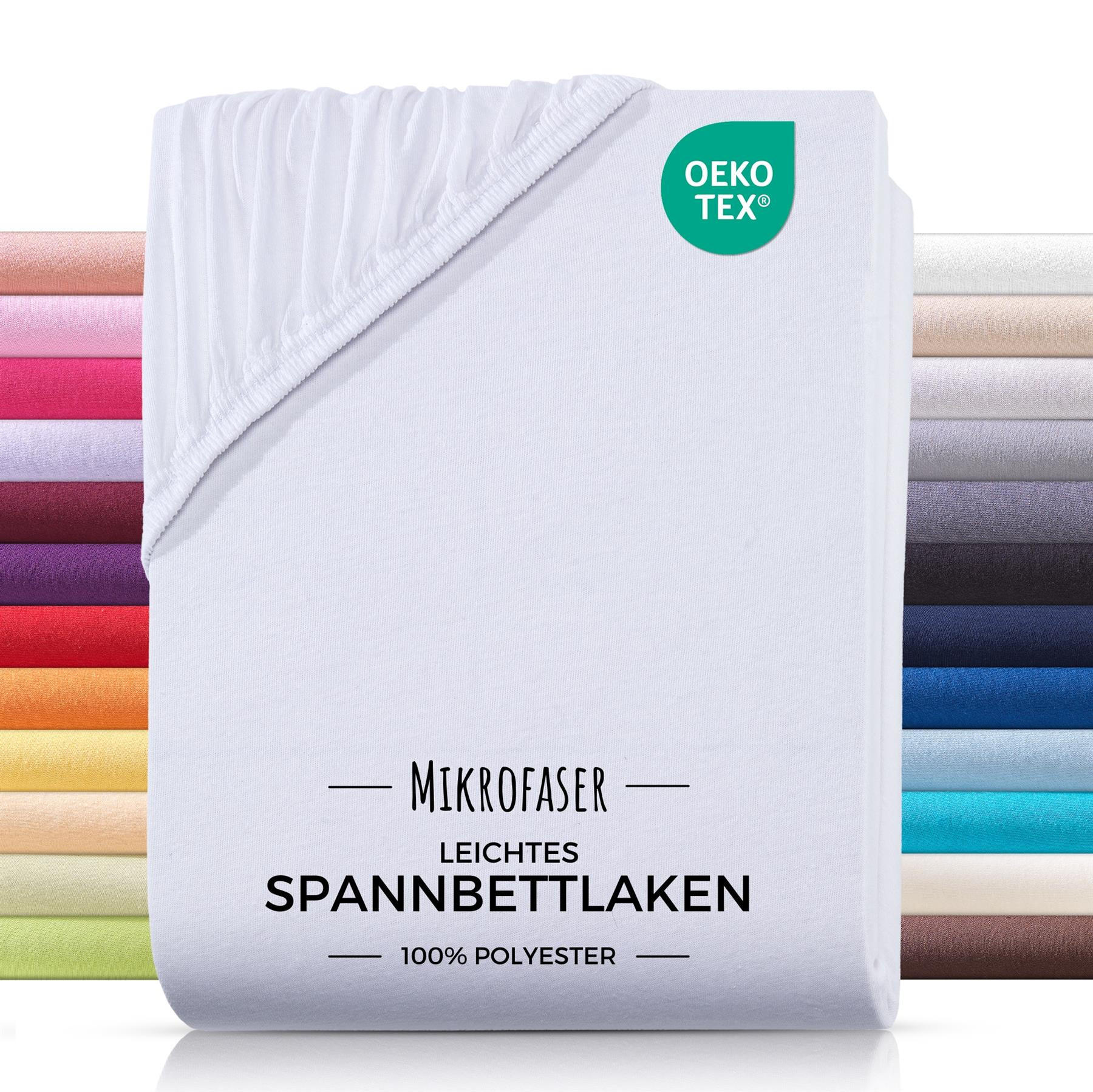 MIKROFASER-SPANNBETTLAKEN 90x200 Weiß - Weiß, Textil (90/200cm) - Carpe Sonno