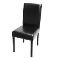ESSZIMMERSTUHL Schwarz, Schwarz - Schwarz, Leder (43/90/56cm) - MCW