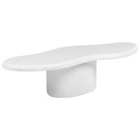 COUCHTISCH 57/120 cm Terrazzo Optik Weiß Conza - Weiß, Keramik (57/120/34cm) - Beliani