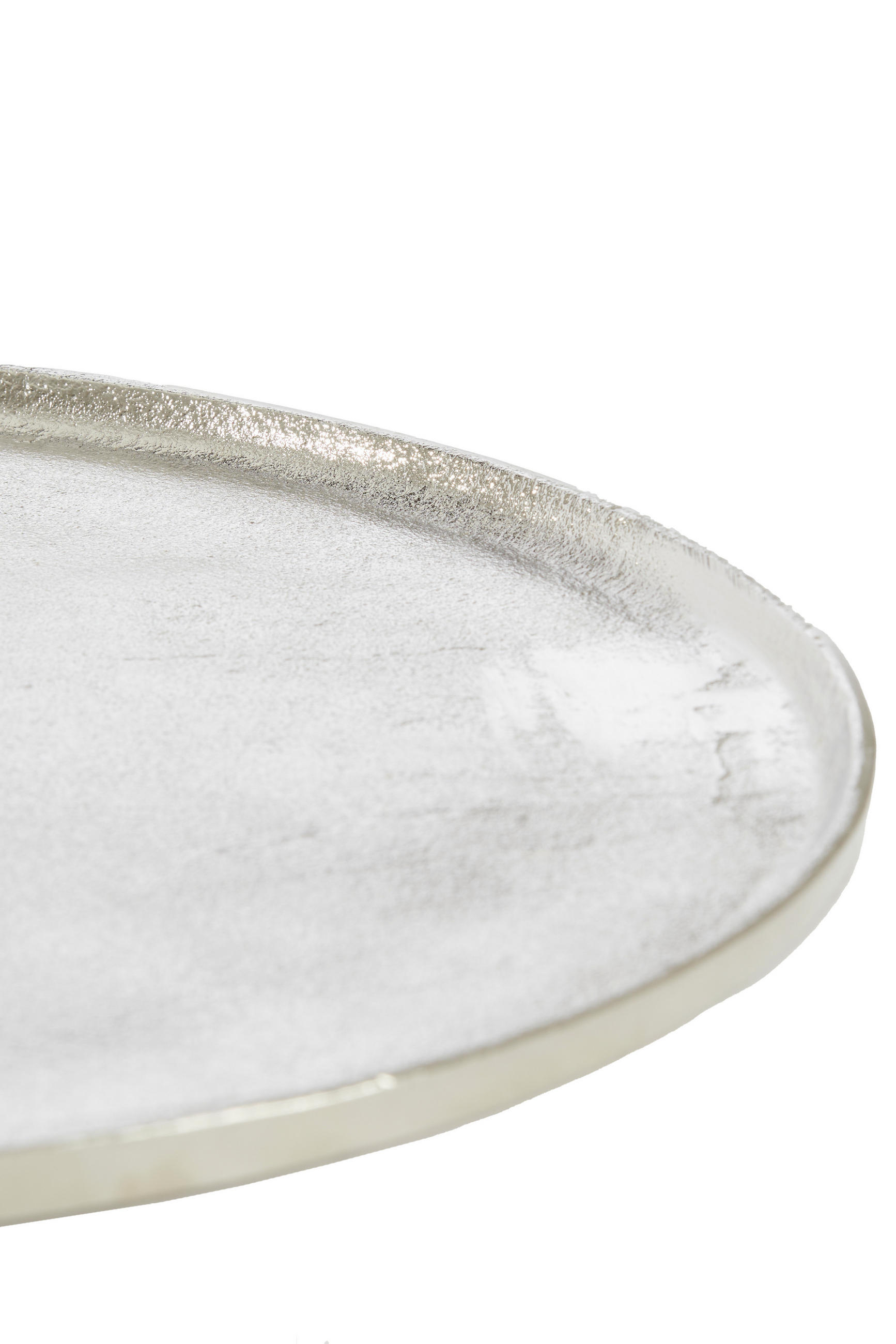 SCHALE Maes Silber Ø60/1.5 cm - Silberfarben, Metall (60/1.5cm) - Light & Living