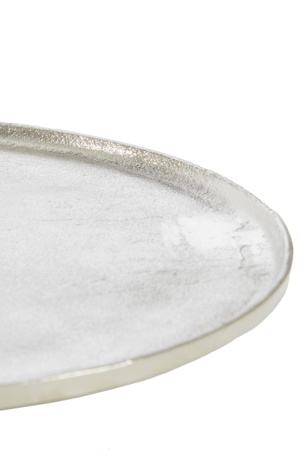 SCHALE Maes Silber Ø60/1.5 cm - Silberfarben, Metall (60/1.5cm) - Light & Living