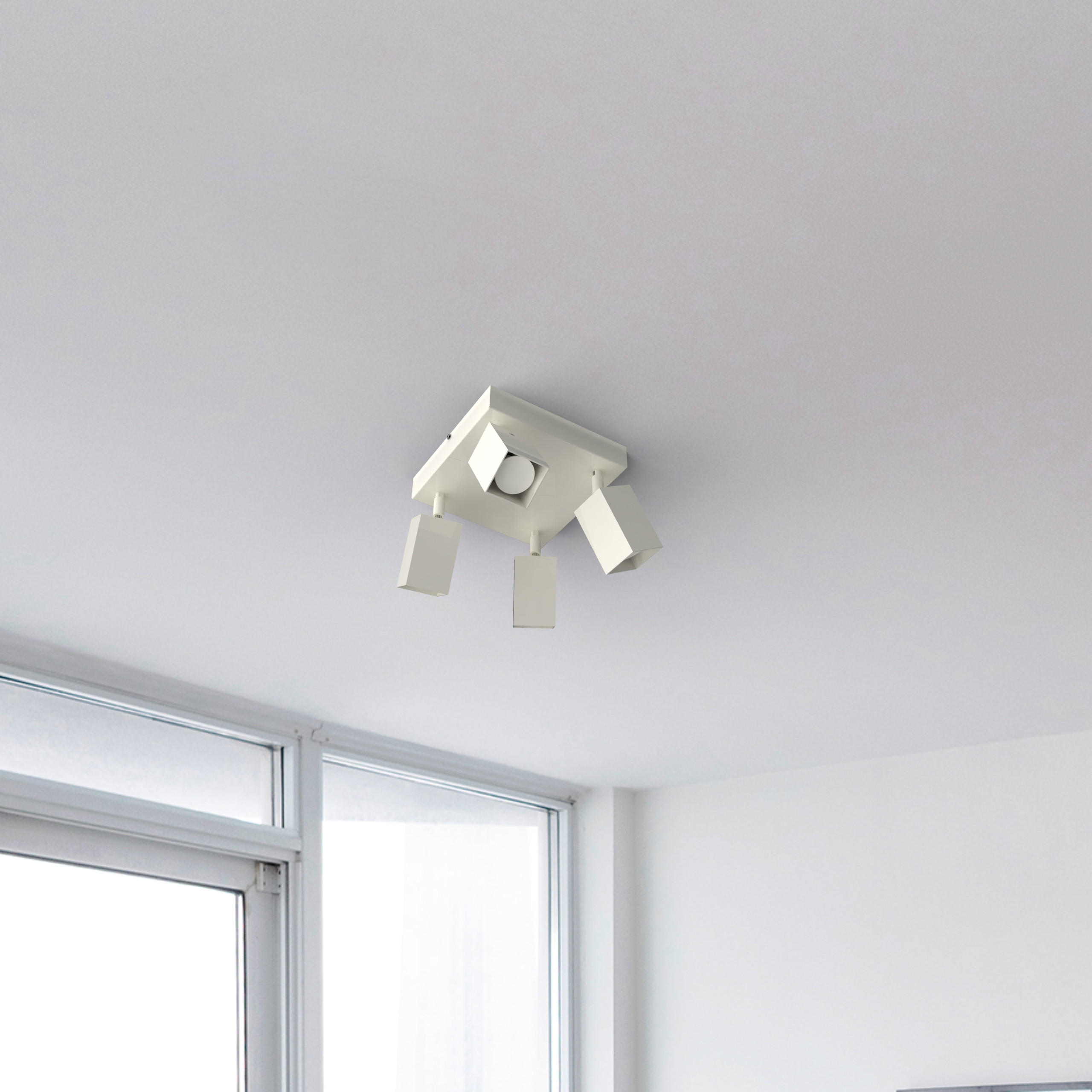 DECKENLEUCHTE - Weiß Hochglanz, Metall (25/25/18cm) - Lumicom