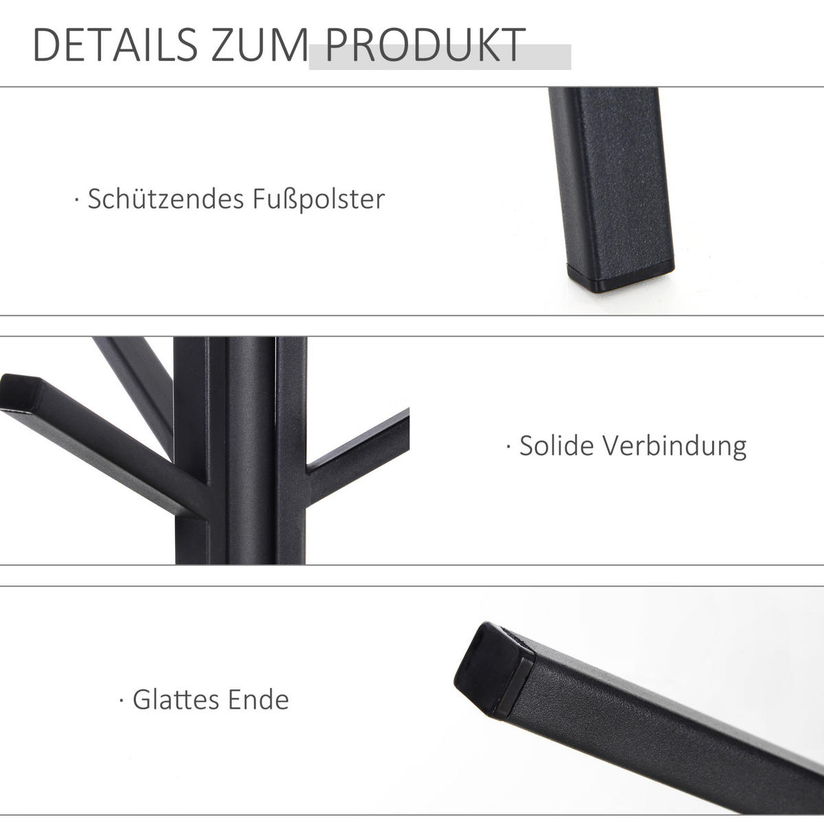 KLEIDERSTÄNDER 45/180/45 cm Schwarz aus Holzwerkstoff und Metall mit Ablage - Schwarz, Metall (45/180/45cm) - OKMYHOME