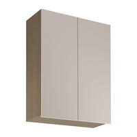 HÄNGESCHRANK G80 – Sorento Beige – Beige / Eiche - Eichefarben/Beige, Holzwerkstoff (80/100/32cm) - ROYAL24_MARKT