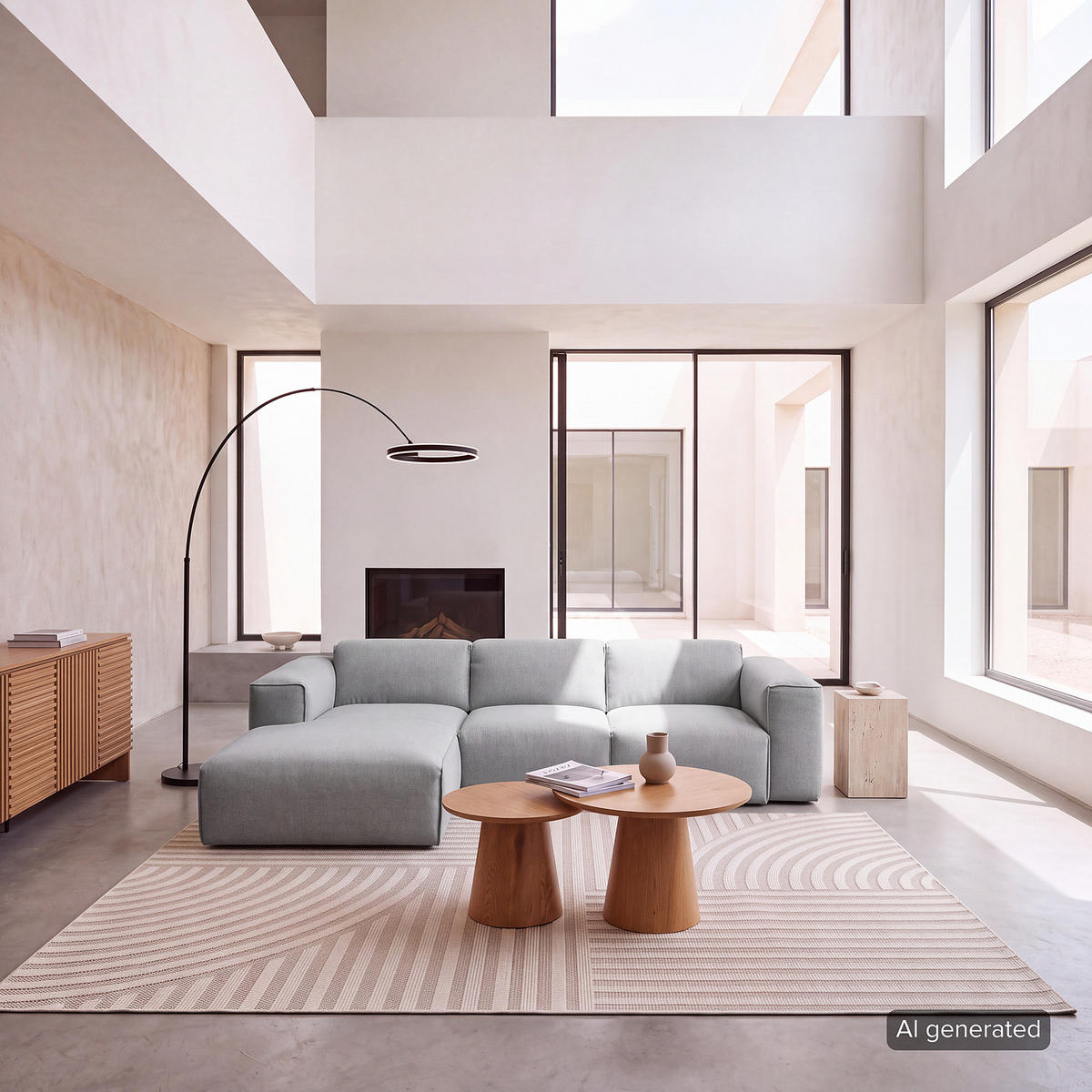 3-SITZER ECKSOFA mit Longchair - Hellgrau/Schwarz, Kunststoff/Textil (251/173cm) - home24