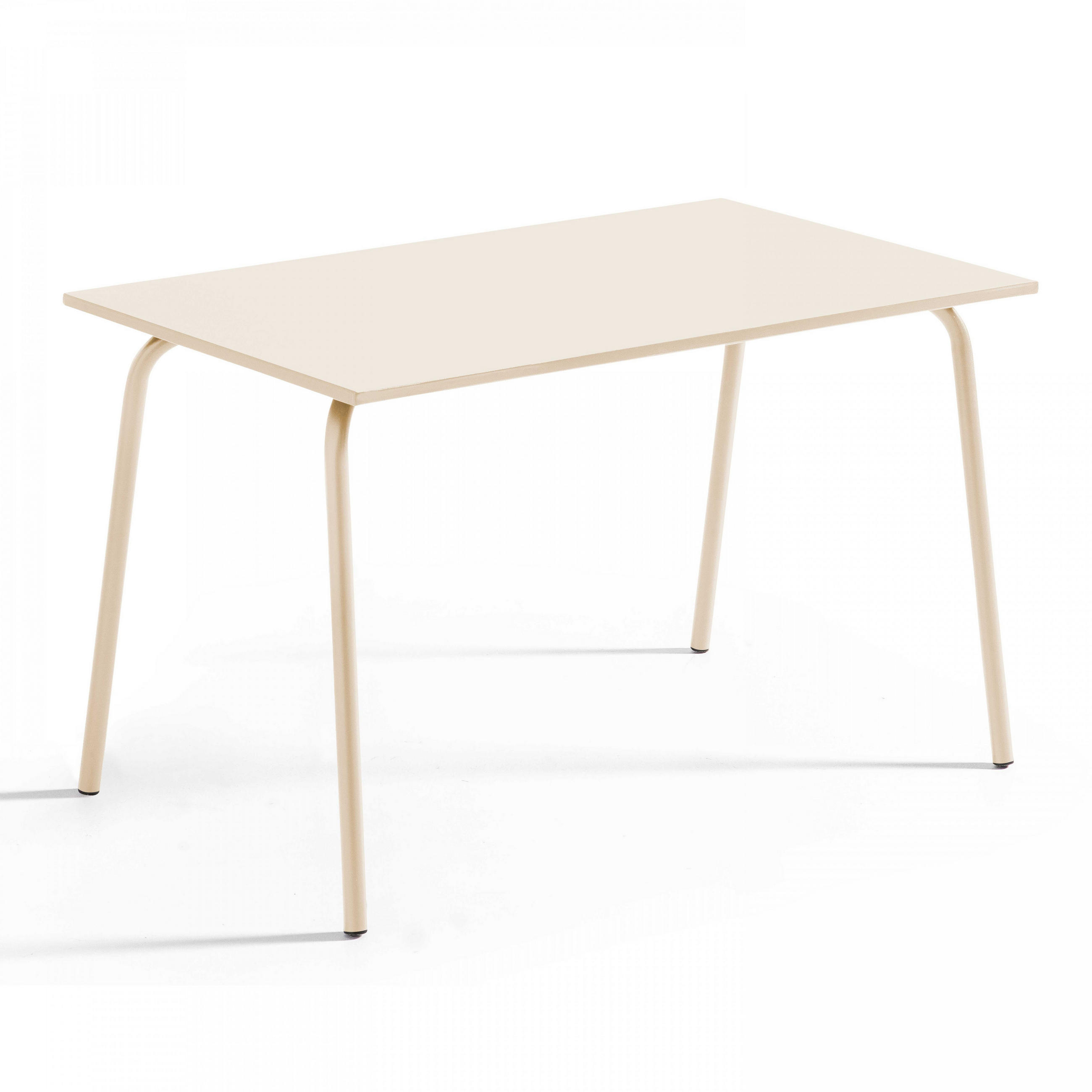 GARTENTISCH , Elfenbeinfarbe - Creme, Metall (120/70/72cm) - Oviala