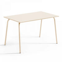 GARTENTISCH , Elfenbeinfarbe - Creme, Metall (120/70/72cm) - Oviala