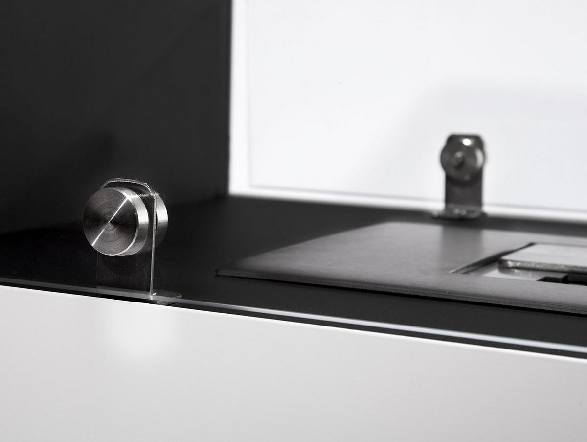 BIOETHANOL-KAMIN Weiß Bodenmodell inklusive 3 L Brennblock - Weiß, Metall (100/70/30cm) - Purline