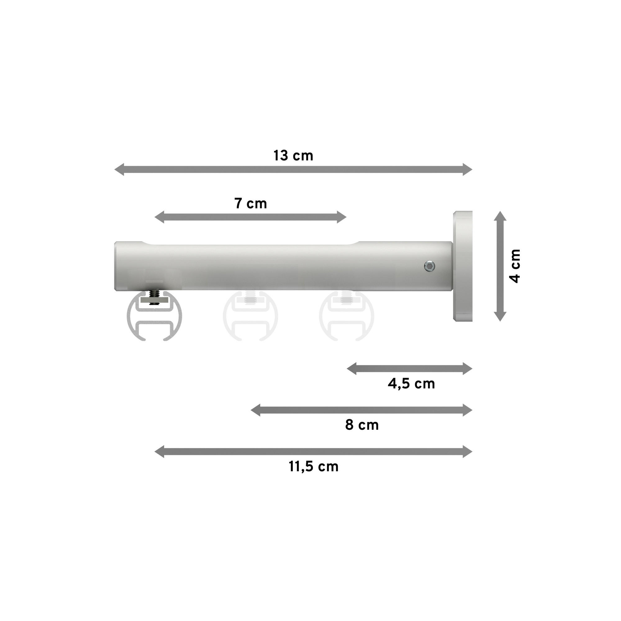 INNENLAUF-GARDINENSTANGEN-SET Siteno Verano 240 cm (geteilt in 2 x 120 cm), 1-läufig, 20 mm Ø Weiß - Chromfarben/Weiß, Metall (240cm) - INTERDECO