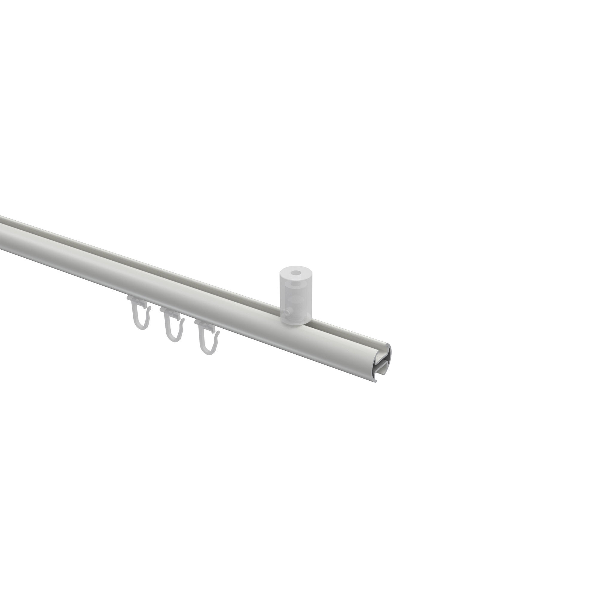 GARDINENSTANGE INNENLAUF Sonius Elanto 120 cm, 1-läufig, 20 mm Ø Weiß - Weiß, Metall (120cm) - INTERDECO