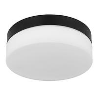 LED AUSSENDECKENLEUCHTE Alu Schwarz Opal - Schwarz, Glas (18.4/18.4/6.5cm) - Globo Lighting