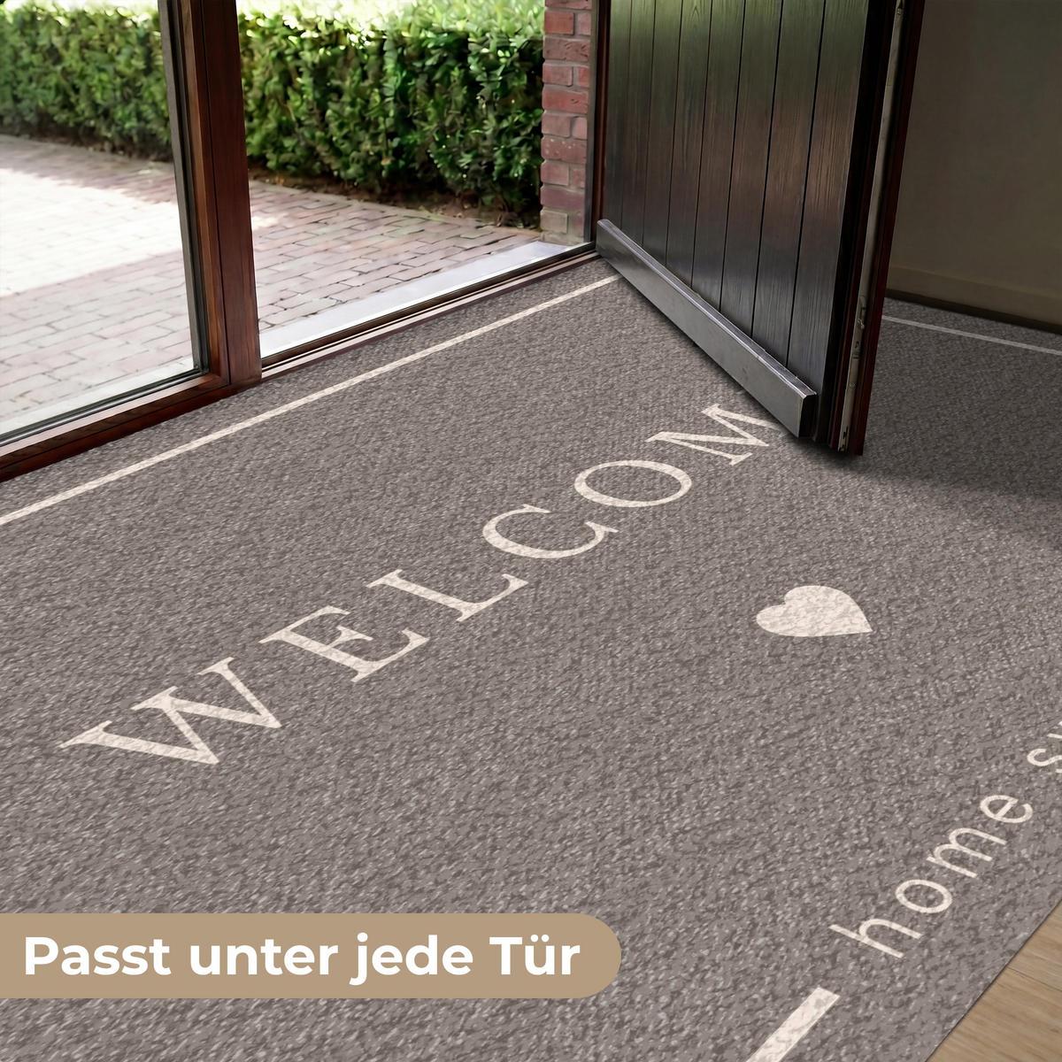 ROHOŽKA Vitajte - Brown 180x120 cm - taupe, plast (180/120cm) - MuchoWow
