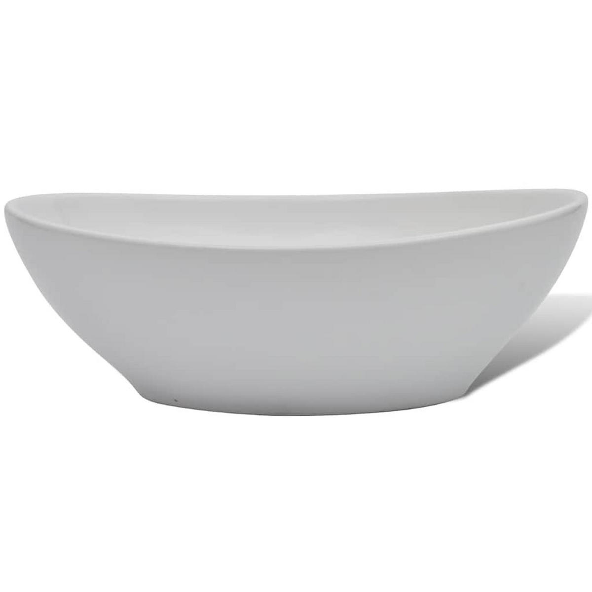 WASCHBECKEN mit Waschtischarmatur Laventure 40/33/13.5 cm - Weiß, Keramik (40/13.5/33cm) - Nettlife