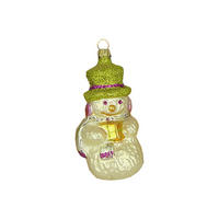 CHRISTBAUMSCHMUCK Schneemann Hellila & Gletscherblau 11 cm - Multicolor, Metall (0.1/11/0.1cm)