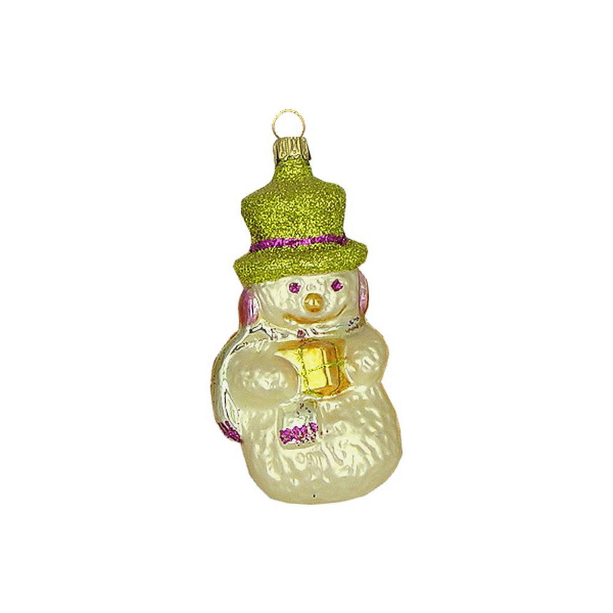 CHRISTBAUMSCHMUCK Schneemann Hellila & Gletscherblau 11 cm - Multicolor, Metall (0.1/11/0.1cm)