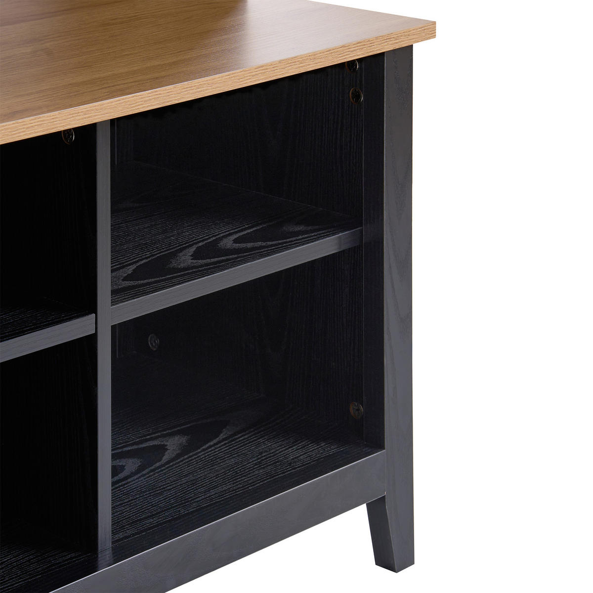 ORGANIZATOR ZA ČEVLJE s stojalom za oblačila črna/svetlo rjava Durack - svetlo rjava/črna, leseni material (76/170/39cm) - Beliani