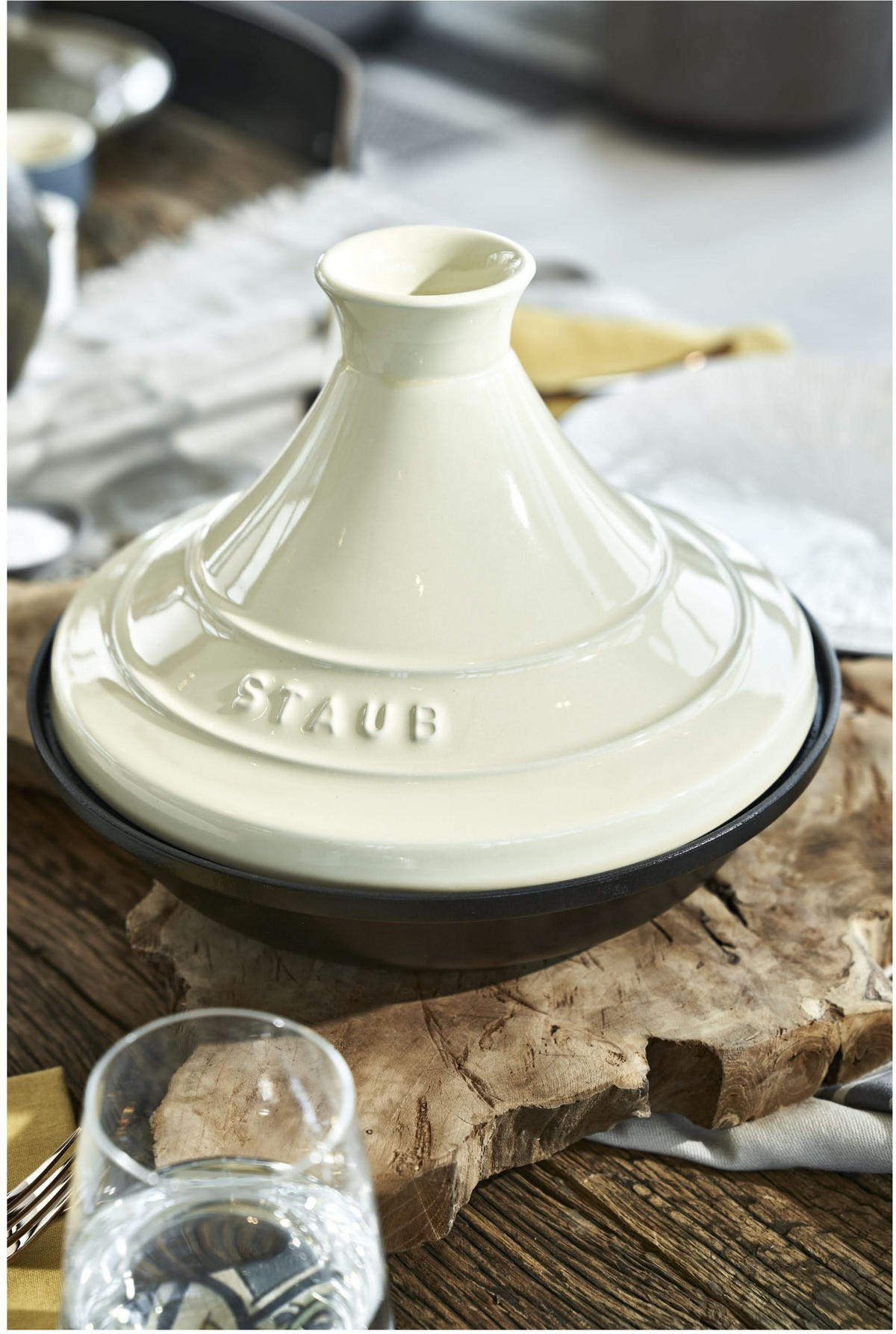 TAJINE Creme - ø 28 cm - Creme, Metall (28cm)