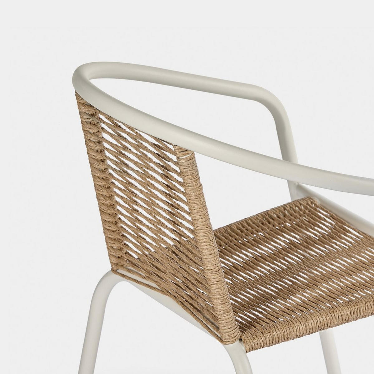 STUHL FÜR DRAUSSEN Sakda Beige 52 cm x 74 cm - Beige, Metall (52/74/66cm) - Klast Home