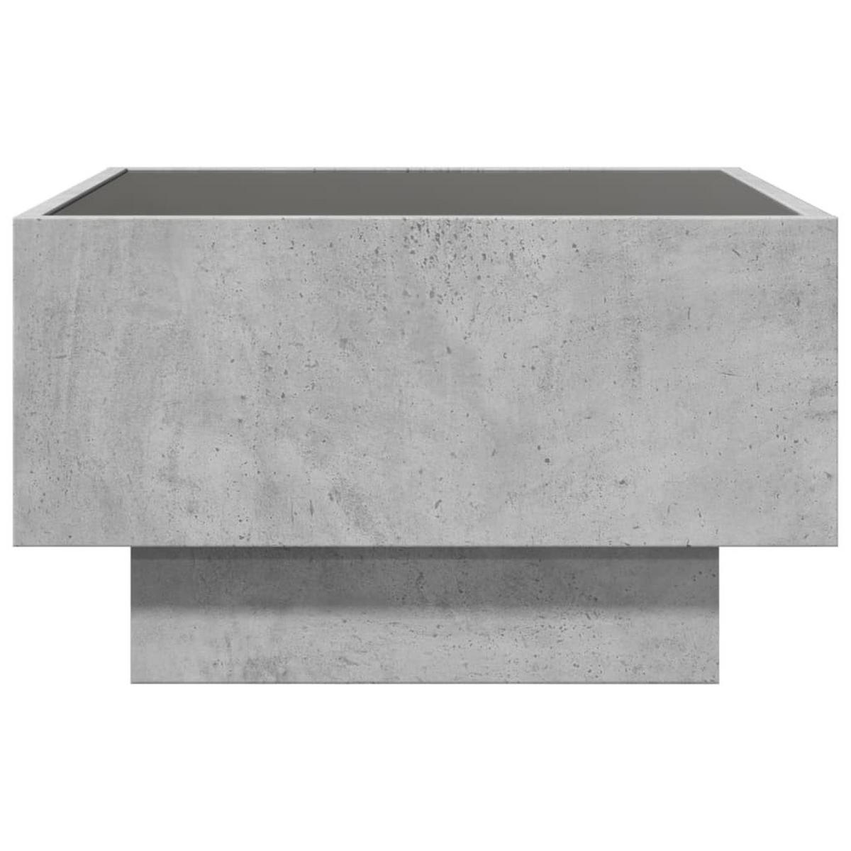LED-COUCHTISCH Betongrau 50/50/30 Cm Holzwerkstoff - Grau, Holzwerkstoff (50/50/30cm) - vidaXL