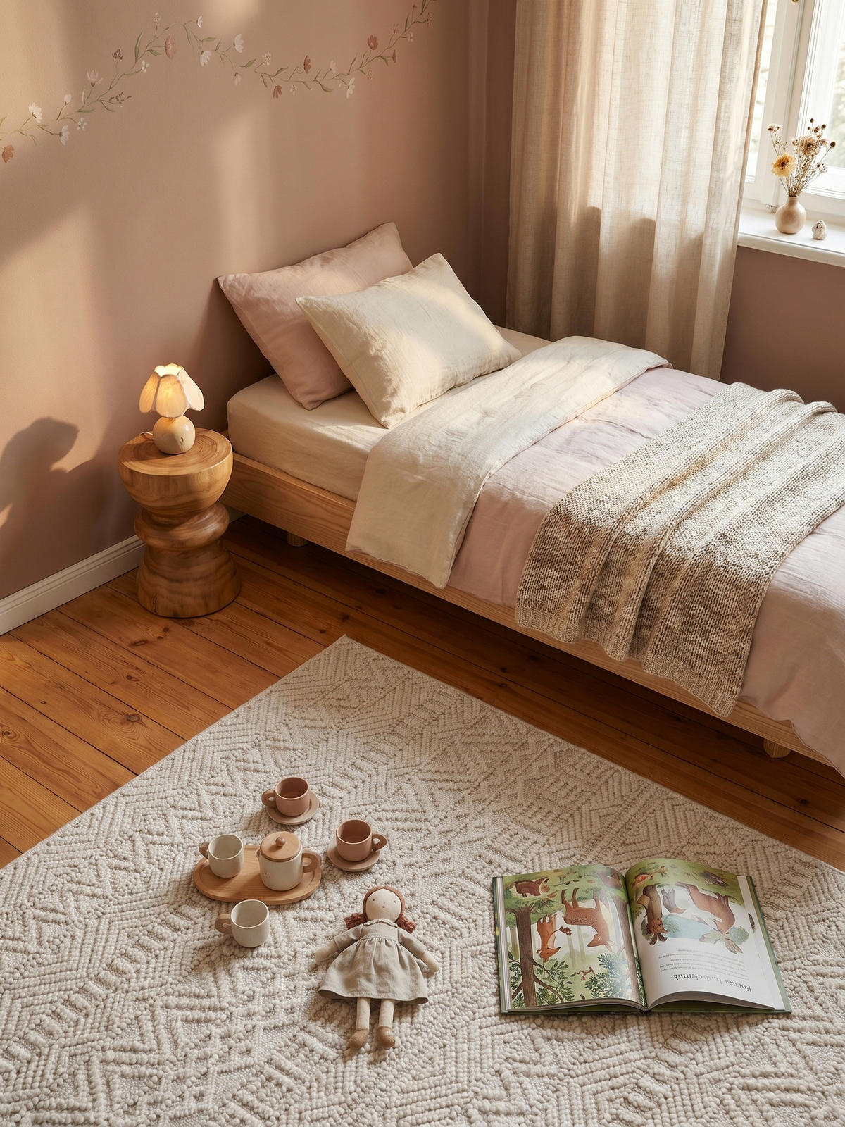 TEPPICH Flachgewebe LANGAU in Creme, mit Ethno-Streifen, 120 x 170 cm - Creme, Textil (120/170cm) - KADIMA DESIGN