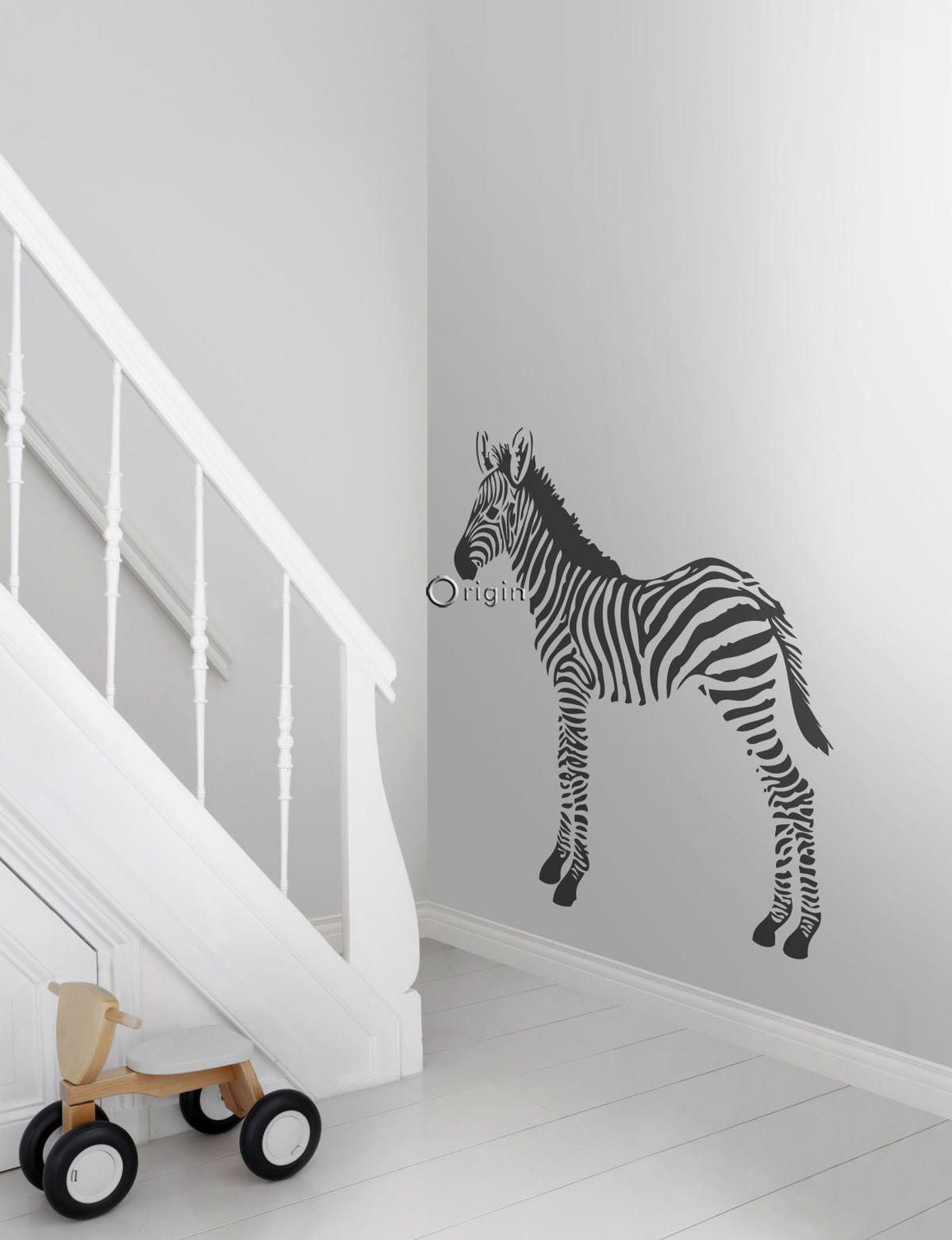 FOTOTAPETE Zebras 150 x 279 cm - Schwarz, Papier (150/279cm) - Origin Wallcoverings