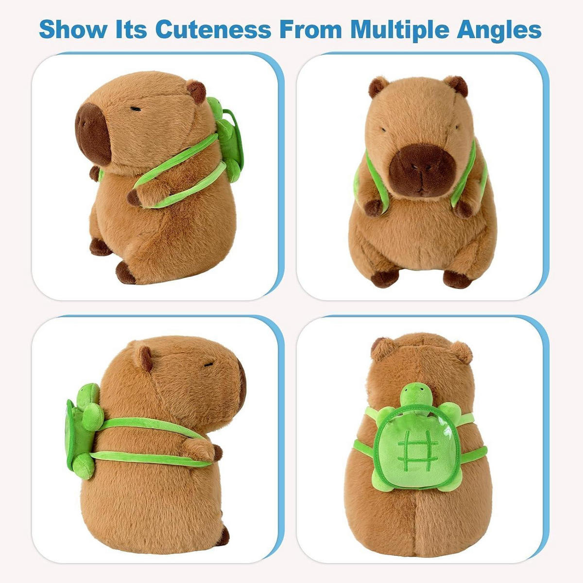 PLÜSCHTIER Capybara mit Schildkröte 35 cm - Braun, Textil (20/35cm)
