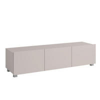 RTV-SCHRANK Bird Kaschmir, dreitüriger TV-Tisch - Kaschmir/Silberfarben, Holzwerkstoff (150/37/43cm) - Bettso